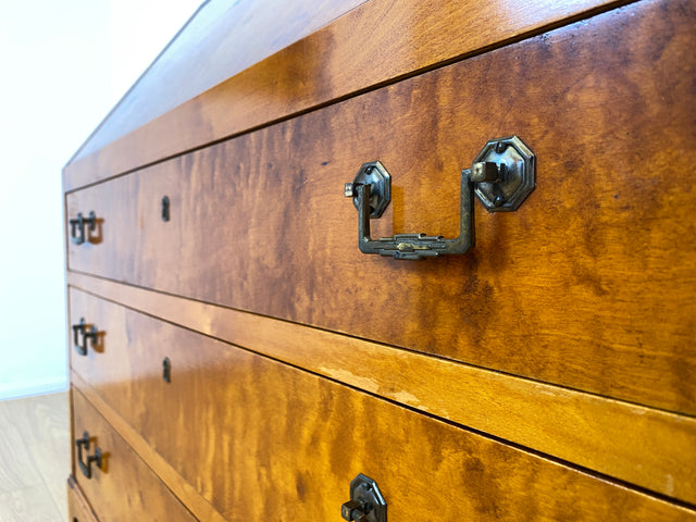 WMK Sehr schöner & hochwertiger skandinavischer Sekretär aus vollem Holz mit fester Schreibplatte & Schubladen # Schreibschrank Desk Schreibtisch Kommode Schubladenkommode Wäschekommode Mid-Century