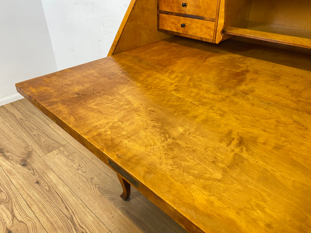 WMK Sehr schöner & hochwertiger skandinavischer Sekretär aus vollem Holz mit fester Schreibplatte & Schubladen # Schreibschrank Desk Schreibtisch Kommode Schubladenkommode Wäschekommode Mid-Century