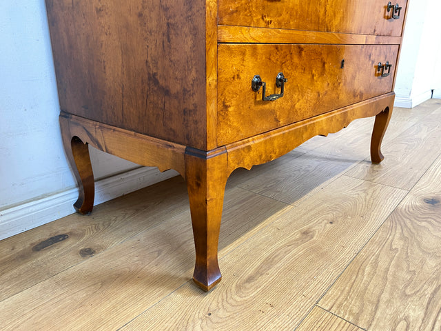 WMK Sehr schöner & hochwertiger skandinavischer Sekretär aus vollem Holz mit fester Schreibplatte & Schubladen # Schreibschrank Desk Schreibtisch Kommode Schubladenkommode Wäschekommode Mid-Century