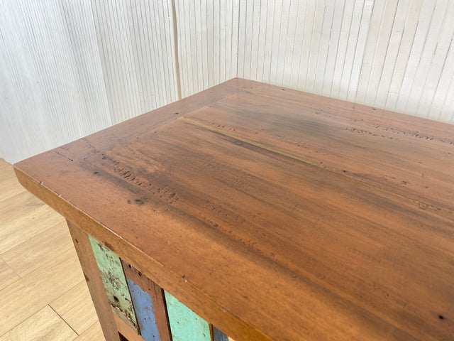 Boatwood by WMK # Sehr hübsche und hochwertige Kommode aus altem Bootsholz, ein handgefertigtes Unikat aus massivem Teakholz # Ablage Flurkommode Beistelltisch Küchenschrank Konsole Upcycling Teak