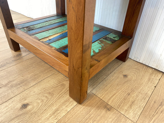 Boatwood by WMK # Sehr hübsche und hochwertige Kommode aus altem Bootsholz, ein handgefertigtes Unikat aus massivem Teakholz # Ablage Flurkommode Beistelltisch Küchenschrank Konsole Upcycling Teak