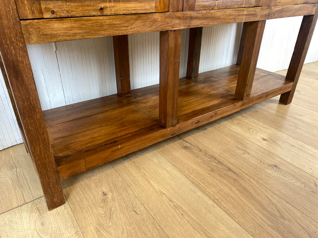 Boatwood by WMK # Einzigartige Anrichte aus altem Bootsholz, ein handgefertigtes Unikat aus massivem Teakholz # Schrank Sideboard Kommode Küchenanrichte Küchenschrank Flurkommode Geschirrschrank Teak