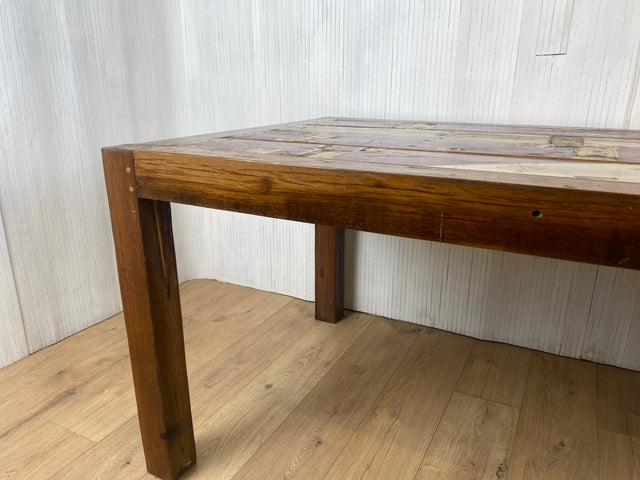 Boatwood by WMK # Imposanter Esstisch für 10-12 Personen (280x100cm) aus altem Bootsholz, ein handgefertigtes Unikat aus massivem Teakholz # Holztisch Tisch Tafel Esszimmertisch Gastro Konferenztisch