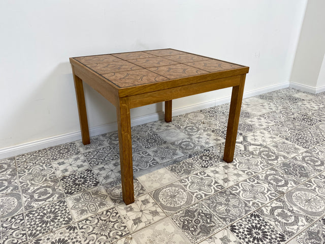 WMK Very pretty and well-preserved Scandinavian coffee table from Denmark and with artistic tiles - order table living room table retro coffee table - delivery possible