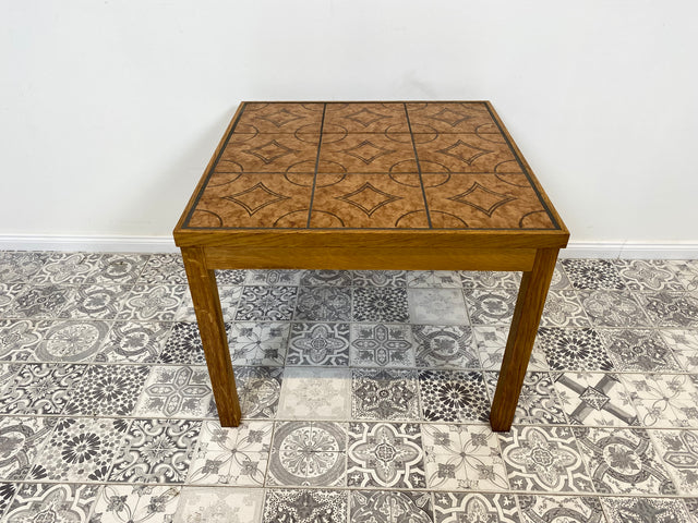 WMK Very pretty and well-preserved Scandinavian coffee table from Denmark and with artistic tiles - order table living room table retro coffee table - delivery possible