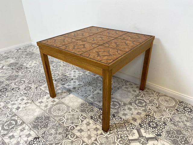 WMK Very pretty and well-preserved Scandinavian coffee table from Denmark and with artistic tiles - order table living room table retro coffee table - delivery possible