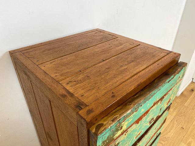 Boatwood by WMK # Sehr schöne Kommode mit Schubladen, ein aus altem Bootsholzhandgefertigtes Unikat aus massivem Teakholz # Schubladenkommode Schrank Wäschekommode Wäscheschrank Flurkommode Upcycling