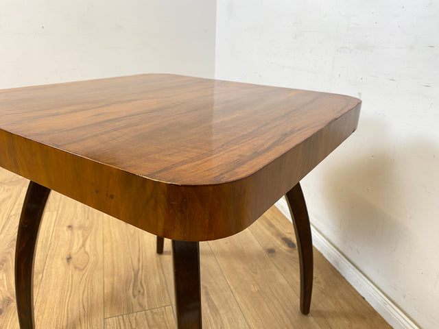 WMK Besonders schöner, seltener und gut erhaltener Mid-Century Couchtisch aus der ehemaligen Tschechoslowakei ČSFR im Art Deco Stil # Wohnzimmertisch Beistelltisch Coffee Table Salontisch Vintage 50er