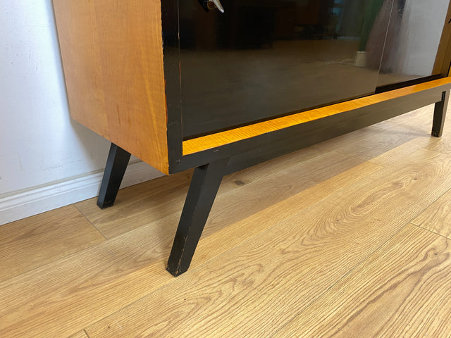 WMK Formschönes, sehr geräumiges und gut erhaltenes Mid-Century Sideboard mit Schubladen & konischen Füßen # Schrank Kommode TV-Bank Fernsehkommode TV-Board Anrichte Retro 50er 60er Vintage Rockabilly