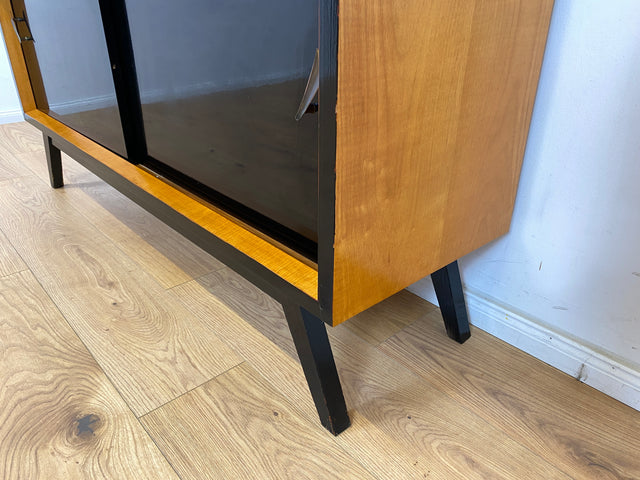 WMK Formschönes, sehr geräumiges und gut erhaltenes Mid-Century Sideboard mit Schubladen & konischen Füßen # Schrank Kommode TV-Bank Fernsehkommode TV-Board Anrichte Retro 50er 60er Vintage Rockabilly