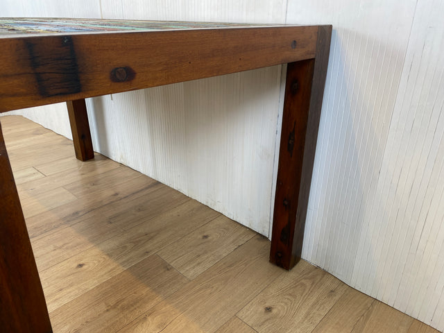 Boatwood by WMK # Besonders schöner Esstisch (150x90cm) aus altem Bootsholz, ein handgefertigtes Unikat aus massivem Teakholz # Tisch Esszimmertisch Küchentisch Holztisch Gastro Dinning Table Loft