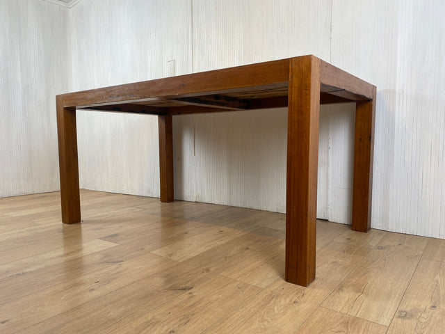 Boatwood by WMK # Schöner und nachhaltiger Esstisch (160x90cm) aus altem Bootsholz, ein handgefertigtes Unikat aus massivem Teakholz # Holztisch Tisch Küchentisch Esszimmertisch Gastro Dinning Table