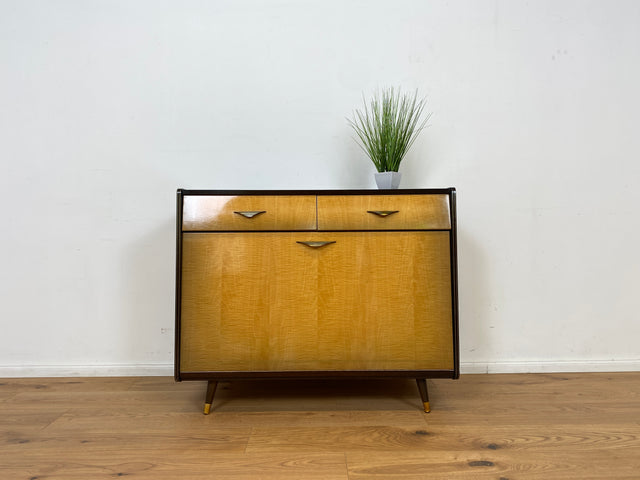 WMK Hübsche, jedoch etwas abgerockte Mid-Century Wäschetruhe mit Schubladen und hübschen Messinggriffen # Schrank Kommode Sideboard Wäschekommode Retro 50er 60er DDR Vintage # Lieferung möglich