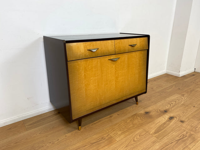 WMK Hübsche, jedoch etwas abgerockte Mid-Century Wäschetruhe mit Schubladen und hübschen Messinggriffen # Schrank Kommode Sideboard Wäschekommode Retro 50er 60er DDR Vintage # Lieferung möglich