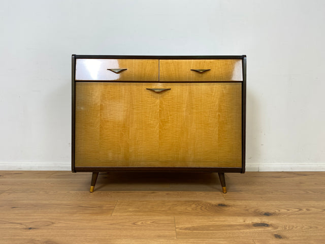 WMK Hübsche, jedoch etwas abgerockte Mid-Century Wäschetruhe mit Schubladen und hübschen Messinggriffen # Schrank Kommode Sideboard Wäschekommode Retro 50er 60er DDR Vintage # Lieferung möglich