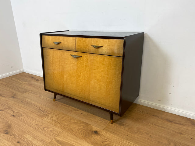 WMK Hübsche, jedoch etwas abgerockte Mid-Century Wäschetruhe mit Schubladen und hübschen Messinggriffen # Schrank Kommode Sideboard Wäschekommode Retro 50er 60er DDR Vintage # Lieferung möglich