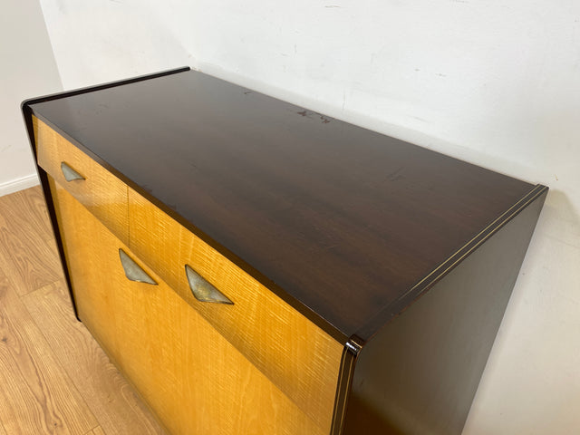 WMK Hübsche, jedoch etwas abgerockte Mid-Century Wäschetruhe mit Schubladen und hübschen Messinggriffen # Schrank Kommode Sideboard Wäschekommode Retro 50er 60er DDR Vintage # Lieferung möglich