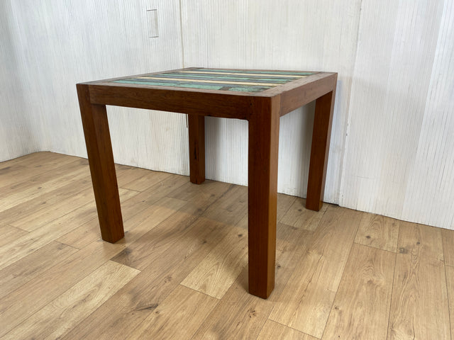 Boatwood by WMK # Schöner & robuster kleiner Esstisch (90x90cm) aus altem Bootsholz, ein handgefertigtes Unikat aus massivem Teakholz # Tisch Esszimmertisch Holztisch Küchentisch Gastro Dining Table