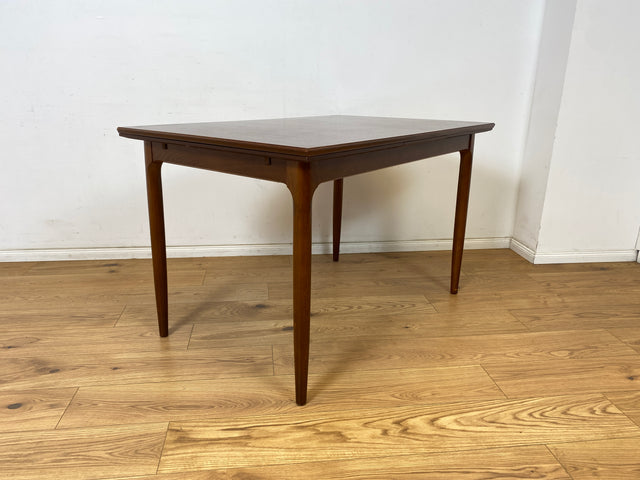 WMK Stilvoller & gut erhaltener rechteckiger Mid-Century Esstisch von Kondor in Teakholz , ausziehbar # Tisch Holztisch Designertisch Küchentisch Ausziehtisch Danisch Design Skandinavisch Vintage Teak