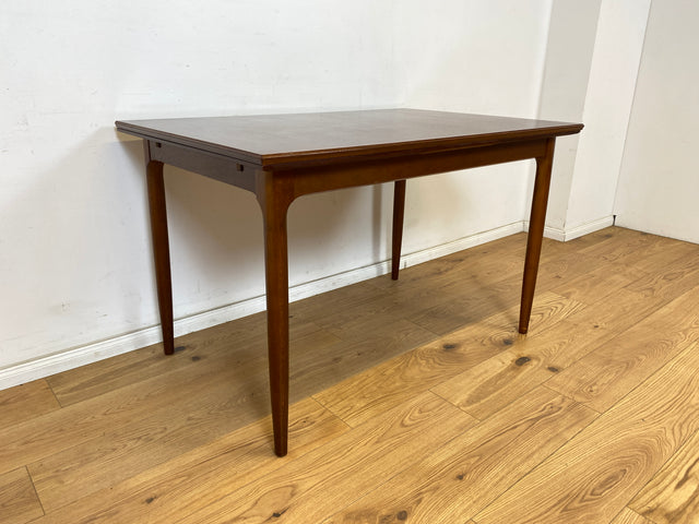 WMK Stilvoller & gut erhaltener rechteckiger Mid-Century Esstisch von Kondor in Teakholz , ausziehbar # Tisch Holztisch Designertisch Küchentisch Ausziehtisch Danisch Design Skandinavisch Vintage Teak