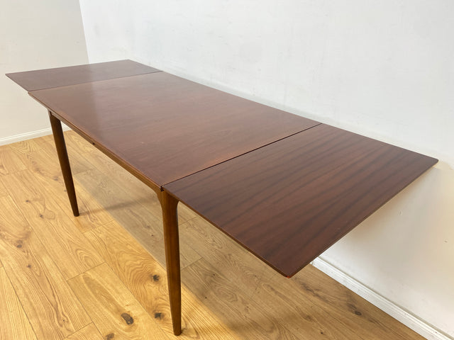 WMK Stilvoller & gut erhaltener rechteckiger Mid-Century Esstisch von Kondor in Teakholz , ausziehbar # Tisch Holztisch Designertisch Küchentisch Ausziehtisch Danisch Design Skandinavisch Vintage Teak