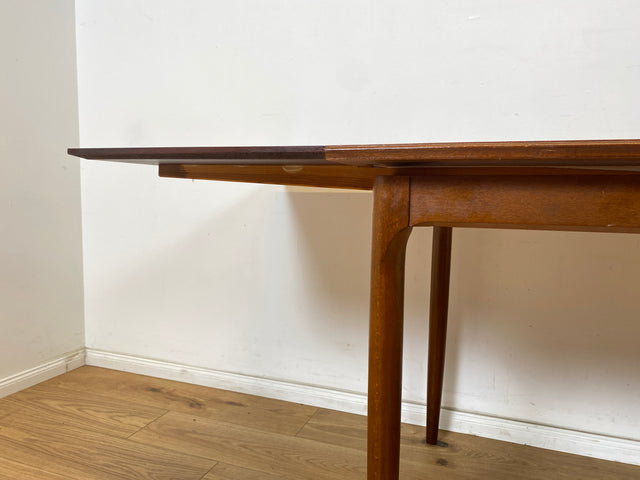 WMK Stilvoller & gut erhaltener rechteckiger Mid-Century Esstisch von Kondor in Teakholz , ausziehbar # Tisch Holztisch Designertisch Küchentisch Ausziehtisch Danisch Design Skandinavisch Vintage Teak