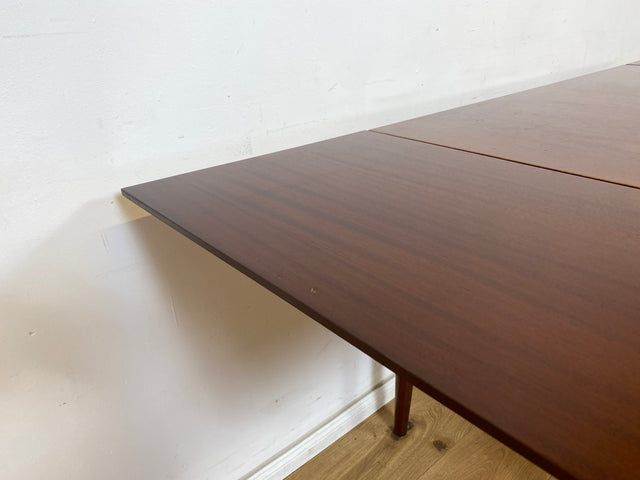 WMK Stilvoller & gut erhaltener rechteckiger Mid-Century Esstisch von Kondor in Teakholz , ausziehbar # Tisch Holztisch Designertisch Küchentisch Ausziehtisch Danisch Design Skandinavisch Vintage Teak