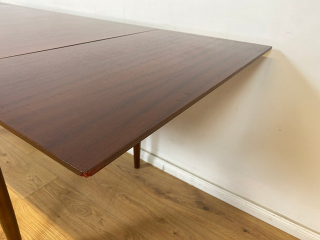 WMK Stilvoller & gut erhaltener rechteckiger Mid-Century Esstisch von Kondor in Teakholz , ausziehbar # Tisch Holztisch Designertisch Küchentisch Ausziehtisch Danisch Design Skandinavisch Vintage Teak