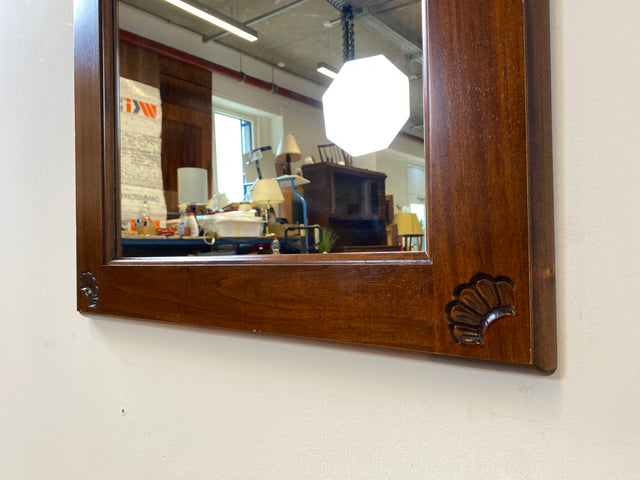 WMK I Großer & eleganter Vintage Spiegel im antikem Stil mit verziertem Holzrahmen in Nussbaum I Wandspiegel Holzspiegel Mirror Garderobe Flur Bad Retro I Versand möglich I Mainz Nürnberg Regensburg