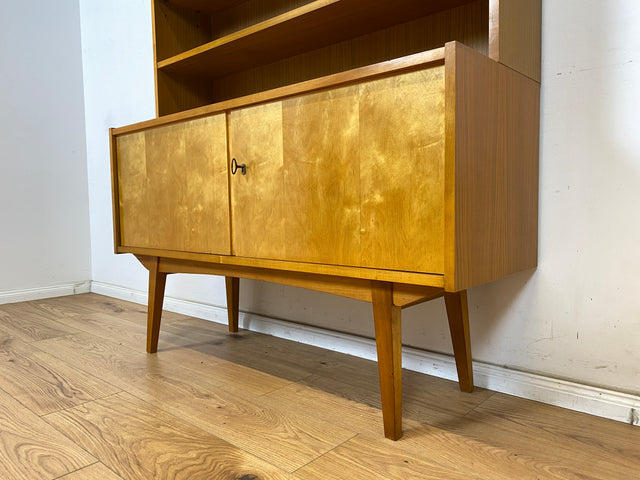 WMK Minimalistisches, raumaufhellendes & gut erhaltenes Highboard in Birke von VEB Möbelfabrik Werdau aus 1965 # Schrank Wäscheschrank Kommode Regal Sideboard Wohnzimmerschrank DDR Vintage Mid-Century