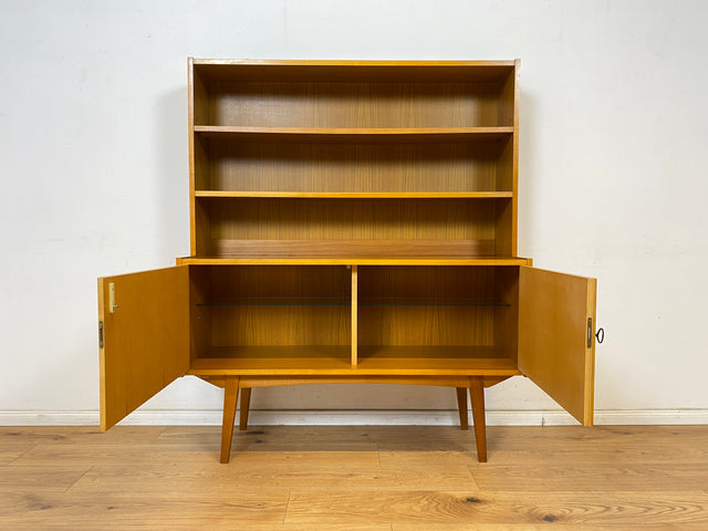 WMK Minimalistisches, raumaufhellendes & gut erhaltenes Highboard in Birke von VEB Möbelfabrik Werdau aus 1965 # Schrank Wäscheschrank Kommode Regal Sideboard Wohnzimmerschrank DDR Vintage Mid-Century