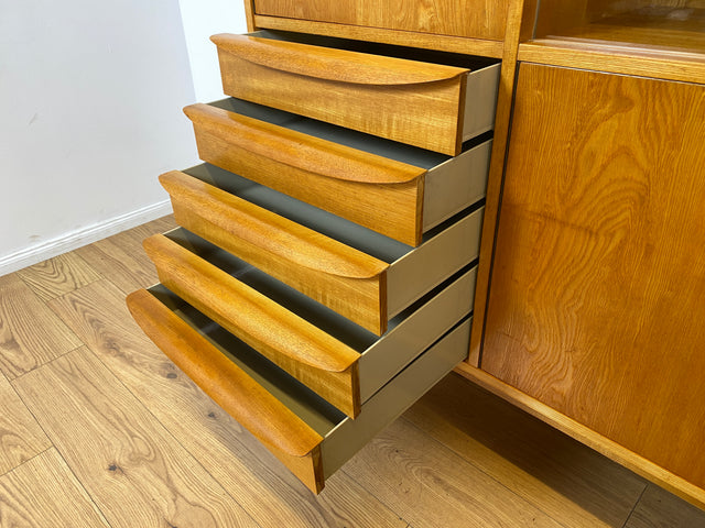 WMK I Versand 85€ I Stilvolle Mid-Century Designer Vitrine 602/G von Franz Ehrlich für VEB Hellerau in Senesche I Schrank Anrichte Highboard Sideboard DDR Vintage 60er I Berlin München Stuttgart