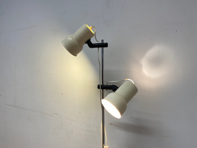 Skandinavische Space Age Stehlampe von Nordlux in Weiß mit zwei verstellbaren Leuchten I Stehleuchte Lampe Leselampe Licht Pop Art Retro Vintage Mid-Century 60er 70er I