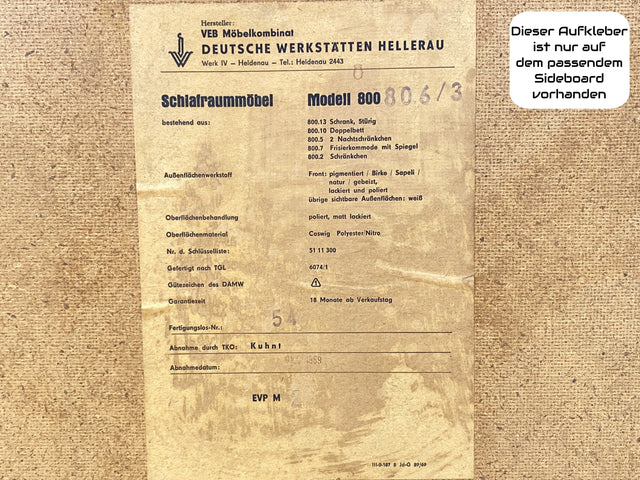WMK I Seltene kleine weiße Kommode Modell 800 von VEB Hellerau aus 1969 mit Schubladen & Metallfüßen I Schrank Wäsche Schubladen Nacht Schränkchen Tisch Sideboard DDR 70er Vintage Berlin Jena Hamburg