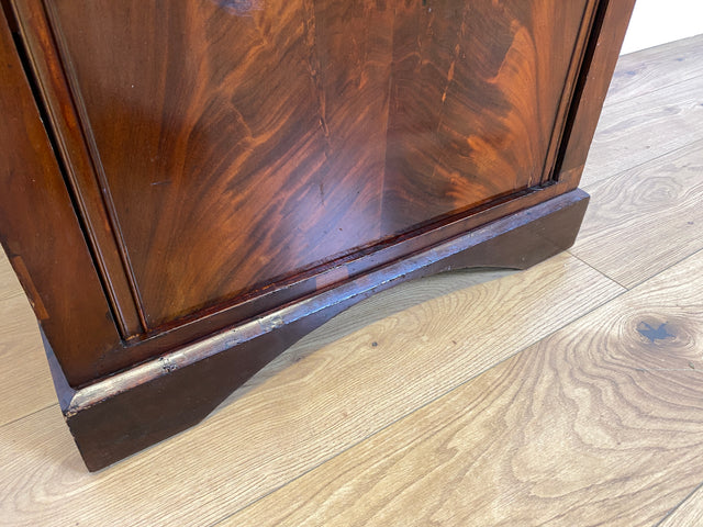 WMK I Wunderschöne kleine antike Kommode aus vollem Holz in Mahagoni mit Schublade und Klappe I Schrank Flurkommode Wäschekommode Konsole Phonoschrank Biedermeier Vintage Berlin Stuttgart Düsseldorf