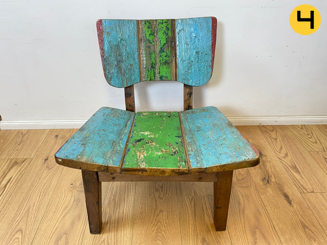 Boatwood by WMK I 1/5 Einzigartiger Lounge Sessel aus altem Bootsholz, ein handgefertigtes Unikat aus massivem Teakholz , auch Outdoor I Stuhl Relax Holz Garten Balkon Boots Möbel Treibholz Meer Teak