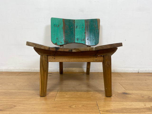 Boatwood by WMK I 1/5 Einzigartiger Lounge Sessel aus altem Bootsholz, ein handgefertigtes Unikat aus massivem Teakholz , auch Outdoor I Stuhl Relax Holz Garten Balkon Boots Möbel Treibholz Meer Teak