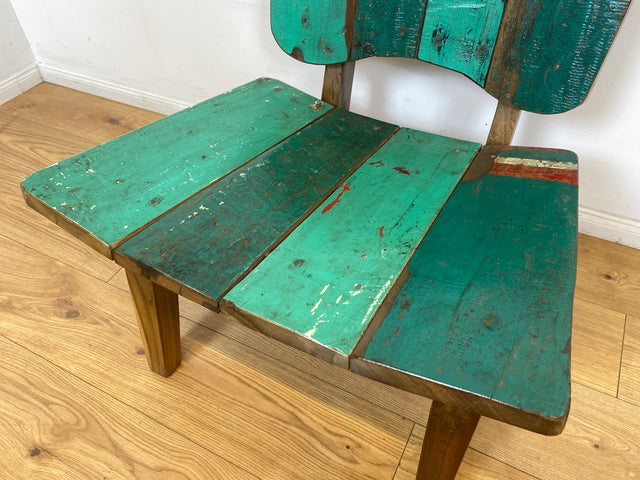 Boatwood by WMK I 1/5 Einzigartiger Lounge Sessel aus altem Bootsholz, ein handgefertigtes Unikat aus massivem Teakholz , auch Outdoor I Stuhl Relax Holz Garten Balkon Boots Möbel Treibholz Meer Teak