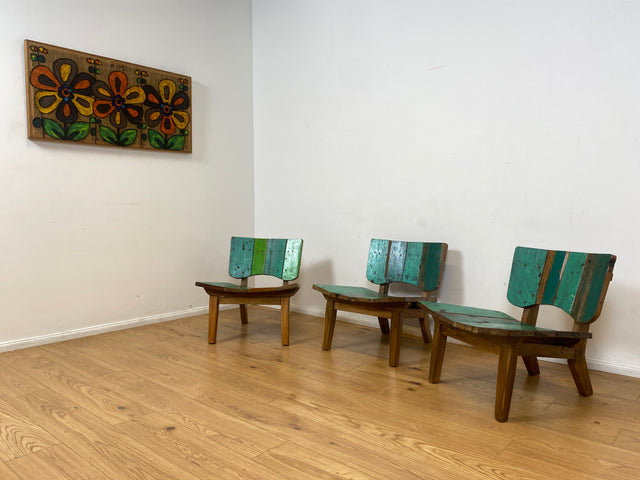 Boatwood by WMK I 1/5 Einzigartiger Lounge Sessel aus altem Bootsholz, ein handgefertigtes Unikat aus massivem Teakholz , auch Outdoor I Stuhl Relax Holz Garten Balkon Boots Möbel Treibholz Meer Teak