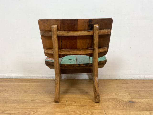 Boatwood by WMK I 1/5 Einzigartiger Lounge Sessel aus altem Bootsholz, ein handgefertigtes Unikat aus massivem Teakholz , auch Outdoor I Stuhl Relax Holz Garten Balkon Boots Möbel Treibholz Meer Teak