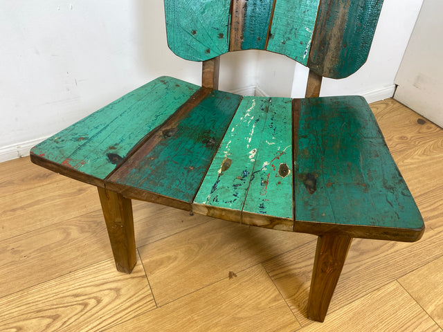 Boatwood by WMK I 1/5 Einzigartiger Lounge Sessel aus altem Bootsholz, ein handgefertigtes Unikat aus massivem Teakholz , auch Outdoor I Stuhl Relax Holz Garten Balkon Boots Möbel Treibholz Meer Teak