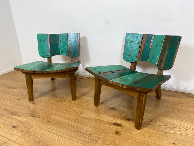 Boatwood by WMK I 1/5 Einzigartiger Lounge Sessel aus altem Bootsholz, ein handgefertigtes Unikat aus massivem Teakholz , auch Outdoor I Stuhl Relax Holz Garten Balkon Boots Möbel Treibholz Meer Teak