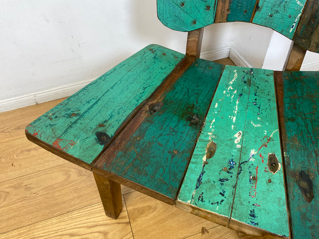 Boatwood by WMK I 1/5 Einzigartiger Lounge Sessel aus altem Bootsholz, ein handgefertigtes Unikat aus massivem Teakholz , auch Outdoor I Stuhl Relax Holz Garten Balkon Boots Möbel Treibholz Meer Teak