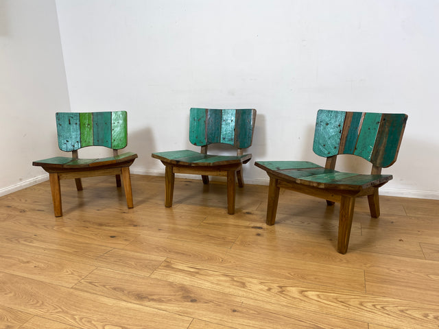 Boatwood by WMK I 1/5 Einzigartiger Lounge Sessel aus altem Bootsholz, ein handgefertigtes Unikat aus massivem Teakholz , auch Outdoor I Stuhl Relax Holz Garten Balkon Boots Möbel Treibholz Meer Teak