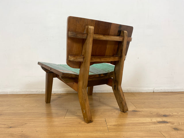 Boatwood by WMK I 1/5 Einzigartiger Lounge Sessel aus altem Bootsholz, ein handgefertigtes Unikat aus massivem Teakholz , auch Outdoor I Stuhl Relax Holz Garten Balkon Boots Möbel Treibholz Meer Teak