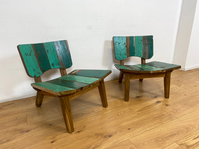 Boatwood by WMK I 1/5 Einzigartiger Lounge Sessel aus altem Bootsholz, ein handgefertigtes Unikat aus massivem Teakholz , auch Outdoor I Stuhl Relax Holz Garten Balkon Boots Möbel Treibholz Meer Teak