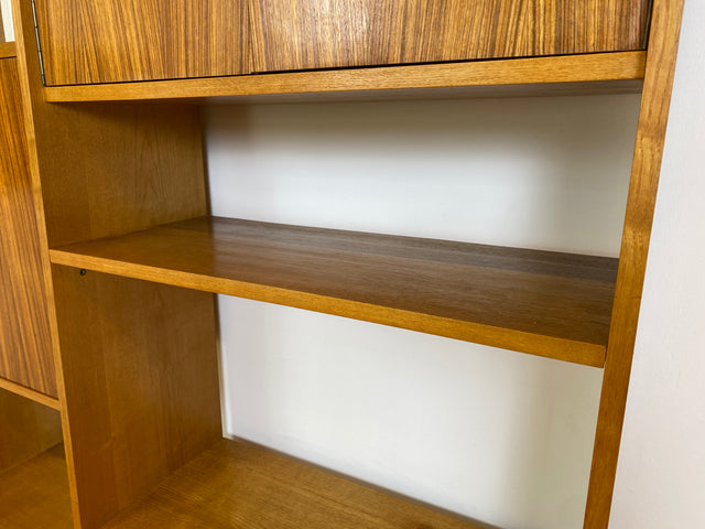 WMK # Stilvolles, minimalistisches Mid-Century Highboard mit verspiegelter Bar & Schiebetüren # Wohnzimmerschrank Sideboard Schrankwand Barschrank Regal Bücherregal Bücherschrank Kommode Vintage 60er