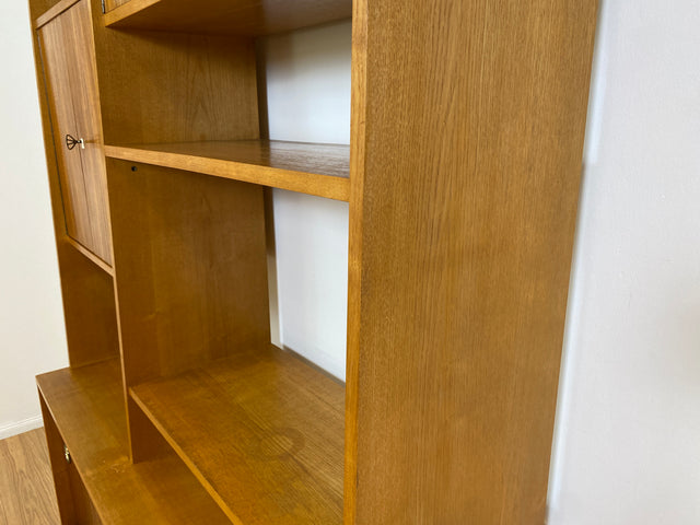 WMK # Stilvolles, minimalistisches Mid-Century Highboard mit verspiegelter Bar & Schiebetüren # Wohnzimmerschrank Sideboard Schrankwand Barschrank Regal Bücherregal Bücherschrank Kommode Vintage 60er