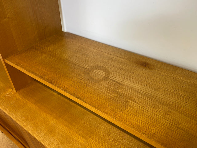 WMK # Stilvolles, minimalistisches Mid-Century Highboard mit verspiegelter Bar & Schiebetüren # Wohnzimmerschrank Sideboard Schrankwand Barschrank Regal Bücherregal Bücherschrank Kommode Vintage 60er