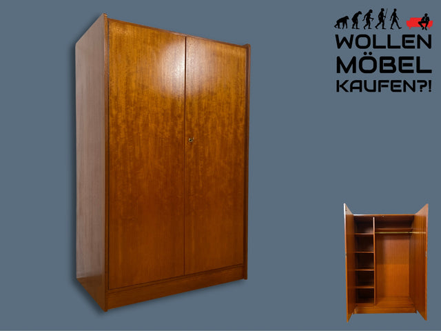WMK I Versand 85€ I Minimalistischer und sehr gut erhaltener Mid-Century Kleiderschrank mit perfekter Aufteilung I Schrank Schlafzimmerschrank Wäscheschrank Wardrobe 60er Vintage Berlin Leipzig Aachen